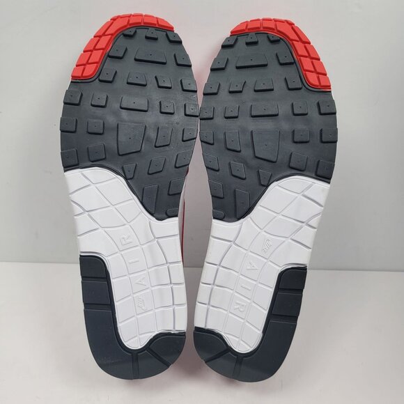 Nike Air Max 1 Low Poly Men's White Red Sneakers HQ5882-100 US Size 13 NWB - Picture 9 of 10